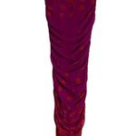 Fuzzi Azalea Red Pink Floral Print Ruched Sleeveless Maxi Dress Size Large Photo 8