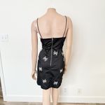Anthropologie [] Maeve Black Silver Brynne Crystal Bow Butterfly Mini Dress Sz 12 Photo 2
