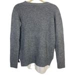 Unif Women's Gray Ribbed Waffle Knit Pullover Acrylic Blend Sweater Size Small Photo 4