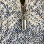 Fair Isle Sweater Baby Blue & Ivory 1/4 Zip Pullover Cotton Country Aprés Large Photo 5
