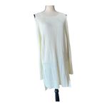Lush Clothing Lush Cream Long Sleeve Cold Shoulder Knit Sweater Dress Size M Photo 6