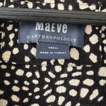 Maeve  by Anthropologie small pull-on black white abstract print viscose dress Photo 5