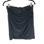 BCBG MaxAzria Draped Pencil Skirt Pull On Stretch Black M Size M Photo 0