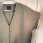 Alex Marie  Olive Green V-Neck Blouse Size Small EUC #2780 Photo 4