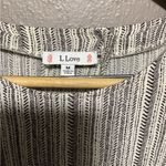 L Love Black and Cream Ruffle Belle Sleeve Jumpsuit Size M Photo 2