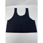 Hanes Brand New Women's Size Medium Rib Longline Bralette Cotton Black Photo 3