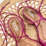 NWOT Idore Pink Metallic Leather Lace Photo 3