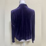 Ralph Lauren Lauren 1/4 zip velour pullover jacket, zipper pockets,purple size L Photo 4