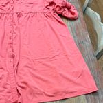 Torrid Coral Button-Down Dress w/ Roll Up Sleeves size 4X Photo 4