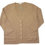 J.Crew NWT Giselle V-neck Sweater-Blazer in Heather Khaki Knit Cardigan M Photo 0