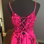 Women’s Pink Mermaid Fit Prom Party Dress Sparkly Sequins Lace Up Back Size 6 Photo 4