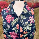 Lands' End  Floral Navy Down Vest Plus Size Women’s Size 18 Photo 5
