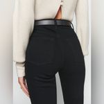 Reformation  Liza High Straight Crop Jeans In Faded Black Photo 3