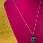 Boutique Sunflower Sugar Skull Necklace Sterling Silver 925 Kawaii Gothic Emo Halloween Photo 4