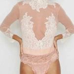 We Are HAH Bow Reversible Bodysuit NWT in Copper Rose Combo Size Medium Photo 0