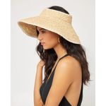 l*space  Del Mar Visor in Natural One Size New Womens Straw Hat Photo 11