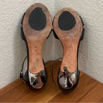 Coach Hellena Black Soft Patent Leather T-strap Kitten Heels Sandals Size 7.5B Photo 5