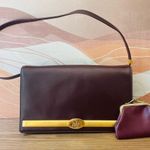 Christian Dior Dior Vintage 30 Montaigne Clutch Shoulder Bag Leather Bordeaux + Coin Purse Photo 0