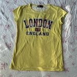 G CROWN yellow striped embroidered t shirt Size M Photo 0