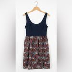 Anthropologie  Weston Navy Blue Lace Top Tank Dress With Floral Bottom Photo 2