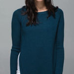 Lululemon  Yin to You 100% Merino Wool Sweater Alberta Lake Blue Womens 2 Photo 0