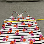 J.Crew Women's Flowers & Striped Blouse Top sz 2 Floral / Stripes Black White Photo 5