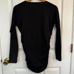 Sundance  Vanessa Faux Wrap Ruched Side Black Top Size Small Photo 6