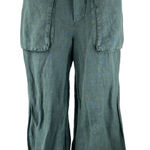 YFB Women's Green Patch Pockets High Waist Wide Leg Baggy Utility Cargo Pants XS Photo 0