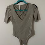 Taupe Low Cut Body Suit Tan Size M Photo 0