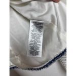 Liverpool  Los Angeles Small Collarless Tweed Jacket White‎ Blue Frayed Edge Photo 5