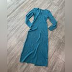 Chic Teal Long Sleeve Maxi Dress Green Photo 3