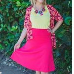 LuLaRoe Women's Blue Multi Triangle Pattern Modest A-Line Azure Midi Skirt sz S Photo 3