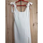 Lulus NWT  Your Sweetie White Tie-Strap Column Maxi Dress Wedding Gala Bride Sz M Photo 3