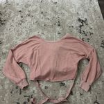 Free People Movement Charlotte Taupe Pink Wrap Top Size Medium Photo 2