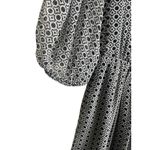 Joie  Women Andora 100% Silk Dress XS Black Geometric Mini Chiffon Sheer‎ Dainty Photo 5