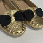 Kate Spade NY 7M Gold Leather Ballet Flats Loafer Moccasin w/ Bow Metallic NWOB Size 7 Photo 6