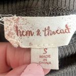 Hem & Thread Dolman Sleeve Ribbed Knit Long Sleeve Midi Dress Dark Green Small Photo 6