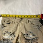 ZC0 Thrashed Bleach Destroy Roll Jean Shorts 0 Grunge Festival Y2K Punk Rocker Blue Photo 2