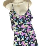 Decree Floral Cold shoulder Romper shorts fully lined black| brand Indonesia S Photo 3