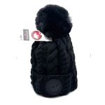 Canada Weather Gear Cable Knit Black Beanie Pom Pom NEW! Photo 6