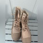 Free People  Womens Camp Out Natural Canvas Combat Boots Shoes Size 9 NWOT Photo 1