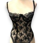 1970’s vintage Dolores promise by poirette lingerie lace coquette girl size 34 Black Photo 0