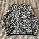 Maritoveni 100% Cashmere Made in Italy Animal Print Tan Brown Zip Up Sweater White Size M Photo 1