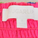 Soleil‎ Abstract On The Low Pleated Tube Top Size Medium Pink Photo 5