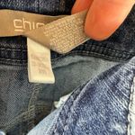 Chico's  Medium Wash Straight Leg Mid-Rise Embellished Jeans Size 1 Short (8-10) Photo 6