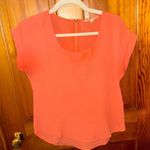 Pink Rose EUC Coral Short Sleeve Work Top, Size Small Photo 0