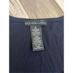 Design History  Navy Blue Sleeveless Front Ruffles Tank Top Shirt Medium Workwear Photo 1