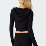 Edikted Cable Knit Zip Up Cardigan Photo 1