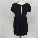 Talula Aritzia Womens Solid Black Short Sleeve 100% Cotton Dress Lined Medium Photo 3