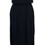 Splendid  Black Maxi Dress Sleeveless Scoop Neck Elastic Waist Casual Flowy Small Photo 0